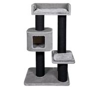 JACK AND VANILLA, Griffoir Moderne pour Chat, Design élégant et Durable, idéal pour gratter et Jouer, Dimensions 70x50x120cm, Couleur Gris, Modèle Griffoir