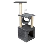 JACK AND VANILLA, Griffoir Moderne pour Chat, Design élégant et Durable, idéal pour gratter et se Reposer, Dimensions 30x30x90 cm, Finition Grise, Modèle Griffoir