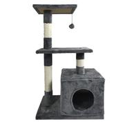 JACK AND VANILLA, Griffoir Moderne pour Chat, Design élégant et Durable, idéal pour gratter et se Reposer, Dimensions 50x30x80 cm, Couleur Gris, Modèle Griffoir