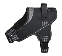JACK AND VANILLA, Harnais Confort Doux et Respirant pour Chien, Ajustement Personnalisé, Sangles Réfléchissantes pour Sécurité, Idéal pour Promenades et Activités, 60cm, Gris, Modèle Outdoor