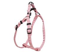 JACK AND VANILLA, Harnais Ergonomique en Nylon pour Chien, réglable de 38 à 59 cm, Couleur Rose, léger et Durable, avec Bandes réfléchissantes pour Plus de sécurité Taille S, Modèle Comfort