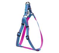 JACK AND VANILLA, Harnais Ergonomique pour Chien, réglable, résistant et léger, Design rayé Bleu, idéal pour promenades et randonnées, Taille L 20mmx53-82cm, Modèle Stripe