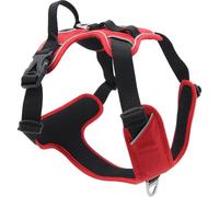 JACK AND VANILLA, Harnais Ergonomique Rouge pour Chien, Ajustable, léger et Durable, idéal pour promenades et randonnées, visibilité Accrue, Taille XS, Couleur Rouge, Modèle Expedition