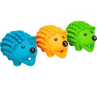 JACK AND VANILLA, Hérisson en Latex Non Toxique pour Chiens/Chats, Design coloré et ludique, stimule Le développement sensoriel, Taille 15 cm, Couleur vive, Modèle Latex Toys