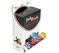 JACK AND VANILLA, Hochet Boule Assorti pour Chats, Jouet en Matériaux Non Toxiques, Design Coloré, Stimulation Mentale et Physique, Taille 4,5 cm, Couleurs Variées, Modèle Cat Toys