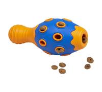 JACK AND VANILLA, Jouet en Caoutchouc Durable pour Chiens, Design coloré Bleu et Orange, Fonction de Distribution de friandises, Taille 15,3 cm, idéal pour Petits et Moyens Animaux