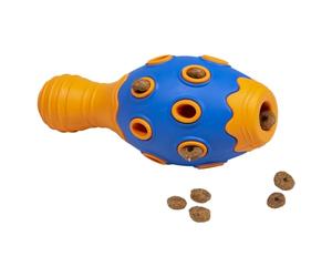 JACK AND VANILLA, Jouet en Caoutchouc Durable pour Chiens, Design coloré Bleu et Orange, Fonction de Distribution de friandises, Taille 15,3 cm, idéal pour Petits et Moyens Animaux