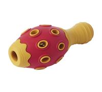 JACK AND VANILLA, Jouet en Caoutchouc Durable pour Chiens, Design ludique en Forme de quille, Facile à Nettoyer, stimule l'interaction, Taille 15,3 cm, Couleur Rouge et Jaune