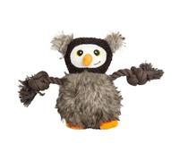 JACK AND VANILLA, Jouet en Peluche Pingouin Brun pour Chiens et Chats, Doux et Durable, avec siffleur intégré, léger et Lavable en Machine, 22 cm, Couleur Brun
