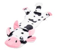 JACK AND VANILLA, Jouet en Peluche Vache Blanc/Noir, pour Chiens, 60 cm, Design réaliste, sonore et Lavable, idéal pour Les Jeux interactifs, Couleur vive, Modèle Flatties