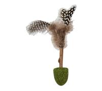 Jack and Vanilla, Jouet interactif pour Chat avec cataire et matatabi, Sommet en Plume, stimule Le Jeu et l'exercice, Taille 6 cm, Couleur Vert/Brun, Modèle Herbals