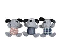 JACK AND VANILLA, Jouet pour Chien en Velours Doux, Design élégant et résistant, Lavable en Machine, idéal pour Le Jeu et Le Confort, Taille 25 cm, Couleur Grise