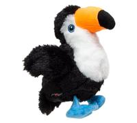 JACK AND VANILLA, Jouet Toucan pour Chien et Chat, stimule Le Jeu, Texture Douce, résistant, Non Toxique, Facile à Nettoyer, idéal pour l'éducation, 18 cm, Multicolore