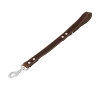 JACK AND VANILLA, Laisse Courte pour Chien, Modèle Cuir Gras, Couleur Brun, Taille 25 mm x 50 cm