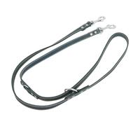 JACK AND VANILLA, Laisse de Dressage pour Chien, Modèle Cuir Gras, Couleur Gris, Taille 25 mm x 200 cm
