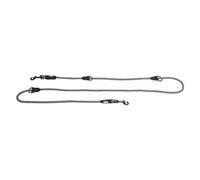 JACK AND VANILLA, Laisse Dressage 2 Croch. pour Chien, Modèle Luminous Dots, Couleur Noir/Gris, Taille 8 mm x 200 cm
