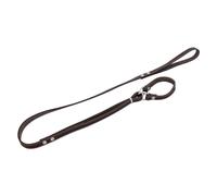 JACK AND VANILLA, Laisse Martingale pour Chien, Modèle Cuir Gras, Couleur Brun, Taille 16 mm x 138 cm
