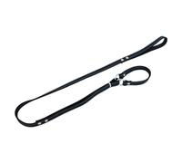 JACK AND VANILLA, Laisse Martingale pour Chien, Modèle Cuir Gras, Couleur Noir, Taille 16 mm x 128 cm
