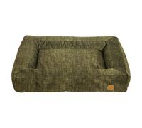 JACK AND VANILLA, Lit Box Confortable pour Chien et Chat, Design élégant, Housse Amovible et Lavable, résistant aux Griffes, Dimensions 70x100x19 cm, Couleur Verte