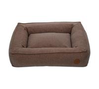 JACK AND VANILLA, Lit Box Douillet pour Chien et Chat, Design élégant, Facile à Nettoyer, Dimensions 100x70x19 cm, Couleur Brun Chic, pour Toutes Races