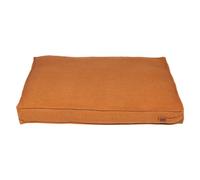 JACK AND VANILLA, Lit de Chien Confortable Orange pour Chiens de Taille Moyenne, Rembourrage en Mousse, Housse Amovible et Lavable, Design Élégant, 80x60x10cm, Modèle Mumbai
