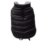 JACK AND VANILLA, Manteau élégant pour Chien, imperméable et Coupe-Vent, Ajustement Parfait, Facile à Entretenir, idéal pour promenades en Ville ou Campagne, Taille M, Noir, Modèle 5Th Avenue Dogwalk