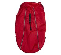 JACK AND VANILLA, Manteau imperméable pour Chien, Coupe Vent, Facile à Entretenir, Ajustement Parfait pour Taille M-L, Longueur 45 cm, Couleur Rouge, Modèle Expedition