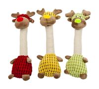 JACK AND VANILLA, Peluche Girafe Ultra-Douce pour Chien et Chat, Tissu Velouté Non Toxique, Jouet Sécurisé, Design Coloré, Lavable en Machine, 33 cm, Multicolore
