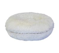JACK AND VANILLA, Pouf Modèle Long Plush Long Plush pour Chiens et Chats - Confortable et Doux, Idéal pour Le Repos et Le Jeu, Couleur Blanc, Taille Ø70 cm