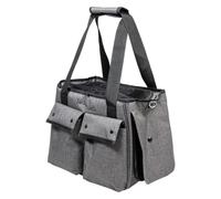 JACK AND VANILLA, Sac de Transport pour Animaux Moderne et élégant, Confortable et sécurisé, idéal pour Les Voyages, Dimensions 36x20x28cm, Couleur Gris/Noir, Modèle Travel