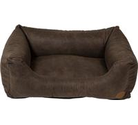 JACK AND VANILLA - Sofa pour Chiens JV Classy - Panier de Couchage Durable et Tout Confort pour Chiens - Simili Cuir, Couleur Bark, M, 80 x 60 x 25 cm