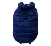 JACK AND VANILLA, Veste Polaire légère et Confortable pour Chiens, Design Moderne et Chic, Facile à Entretenir, Taille XS, Couleur Bleu Foncé, Modèle 5Th Avenue Dogwalk