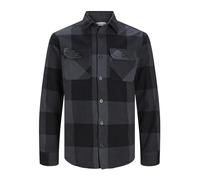 JACK & JONES Chemise 'JJEDARREN' anthracite / gris foncé, Taille M