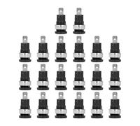 Jack banane 20pcs, Panneau de socket banane de 4 mm Adaptateurs de poste de liaison de liaison solide Accessoires de test électrique pour les connecteurs de prise de 4 mm (Noir)