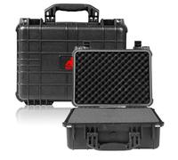 Jack Boss Étui rigide portable étanche avec mousse personnalisable, convient pour l'utilisation de drones, appareil photo, équipements, noir, Noir, 16", Noir