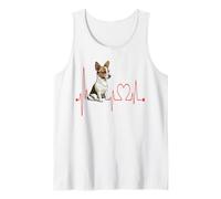 Jack Chi Dog Heartbeat EKG Funny Mes Chiens sont Mon Cardio Débardeur