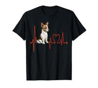 Jack Chi Dog Heartbeat EKG Funny Mes Chiens sont Mon Cardio T-Shirt