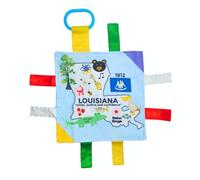 Jack & Co - Jouet d'apprentissage avec étiquette d'amour, 2,4 x 2,4 m, doux et sûr pour apprendre les faits américains, jouet idéal pour enfants, sans BPA, avec clip pour poussette