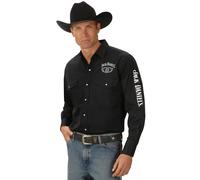 Jack Daniel's Homme Daniel's Logo Rodéo Manches Longues Chemise Western Noir XL