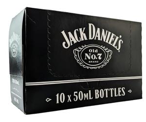 Jack Daniels Miniature American Bourbon Whiskey 5cl Miniature - 10 Pack