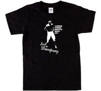 Jack Dempsey Retro Image Boxing Legend Men's T-Shirt Unisex Black Cotton Hip Hop Print Tee Shirts XXL