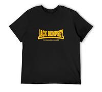 Jack Dempsey The Manassa Mauler Boxing Men's T-Shirt Unisex Black Cotton Hip Hop Print Tee Shirts 3XL