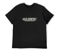 Jack Dempsey The Manassa Mauler Boxing Men's T-Shirt Unisex Black Cotton Hip Hop Print Tee Shirts M