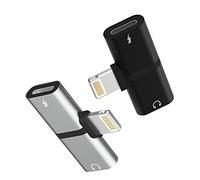 Jack Double Lightning Casque Accessoires Aux Adaptateur (2Pack) Chargeur Câble Adaptateur Audio Écouteurs Câble Headphone Répartiteur Autoradio Recharge Casque Dongle pour Apple iPad XR iPhone 14
