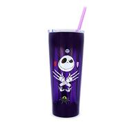 Jack Hands Gobelet en acier inoxydable avec paille Motif L'Étrange Noël de Monsieur Jack 650 ml