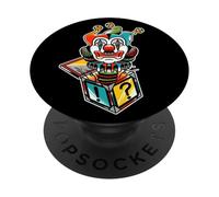 Jack in The Box Clown Jester Spooky Creepy PopSockets PopGrip Adhésif