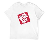 Jack in The Box Men's T-Shirt Unisex White Cotton Hip Hop Print Tee Shirts M