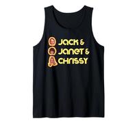 Jack & Janet & Chrissy Three's Company Roommate Faces Retro Débardeur