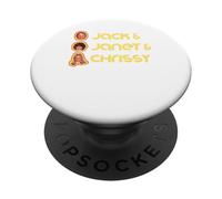 Jack & Janet & Chrissy Three's Company Roommate Faces Retro PopSockets PopGrip Adhésif