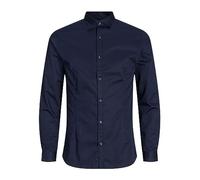 JACK & JONES 12097662 - Chemise habillée - Taille Normale - Manches Longues - Homme - Bleu (Navy Blazer/Super Slim) - 44 (Taille Fabricant: XL)